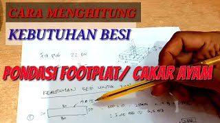 CARA MENGHITUNG KEBUTUHAN BESI PONDASI CAKAR AYAM