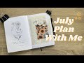 PLAN WITH ME || July 2021 Bullet Journal Set Up || Yellow Aesthetic Theme