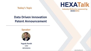 Data Driven Innovation​- Patent Announcement