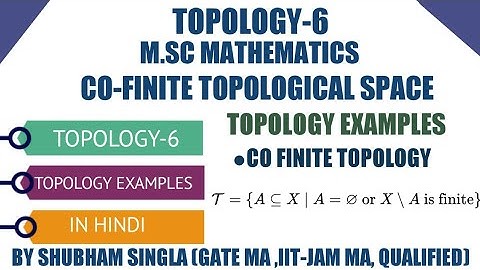 Co finite  topology | Co finite topological space | Topology  examples | Topology  for Msc| -6