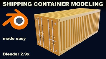 how to model a shipping container in blender 2.90