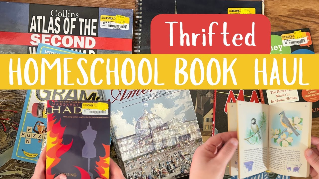 Thrifted Homeschool Book Haul | Secular Homeschooling - YouTube