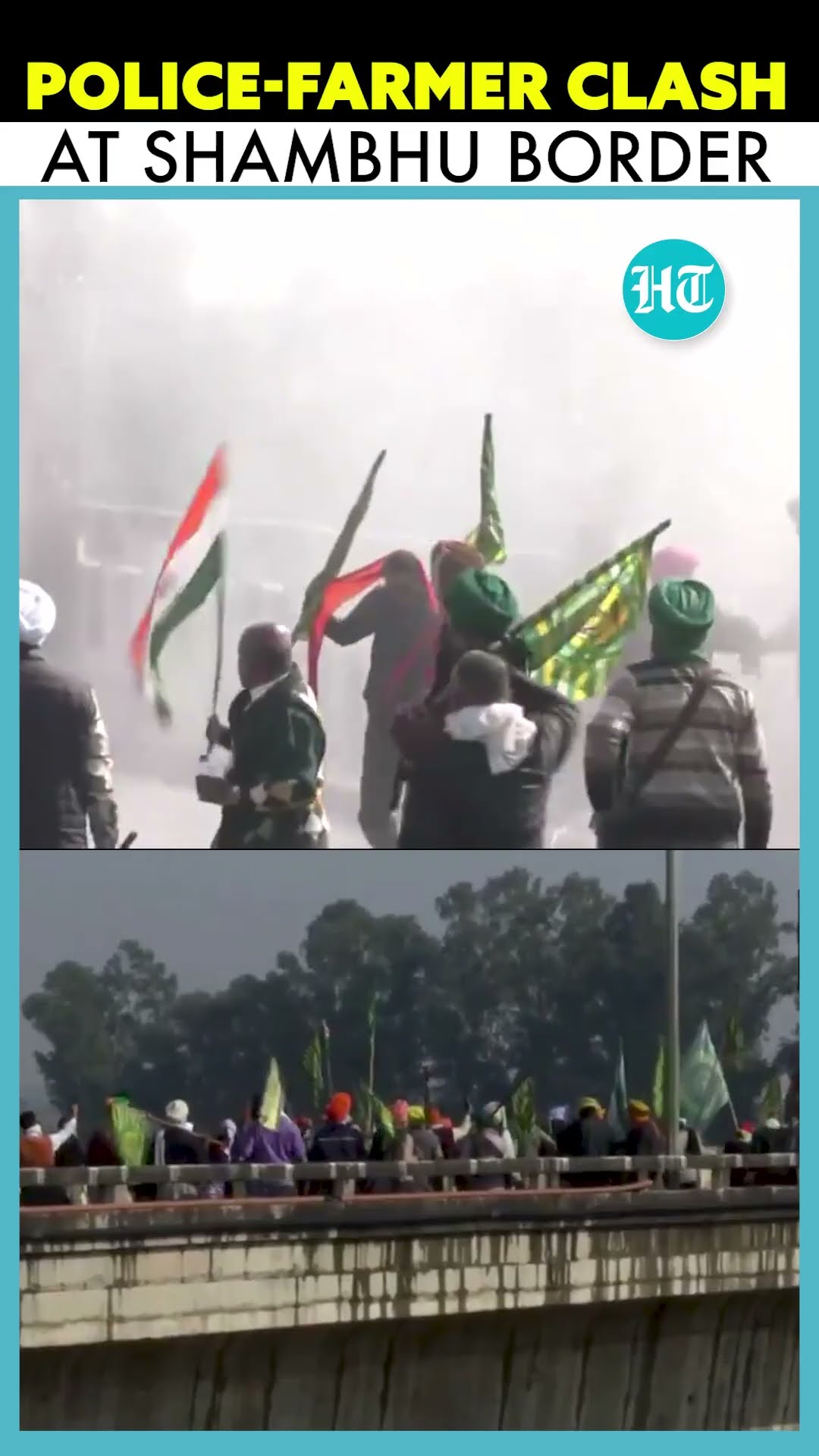 Police Fire Tear Gas At Protesting Farmers On Haryana-Punjab Shambhu Border To Stop Delhi March