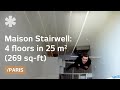 Paris' maison-stairwell stacks 4 floors in 25 sqm (269 sq ft)