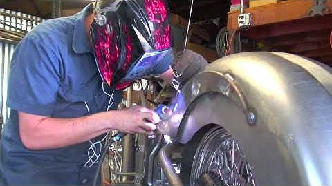 Custom Build Welding the Rear Fender - Road Rage Performance Custom Choppers & Motorcycles