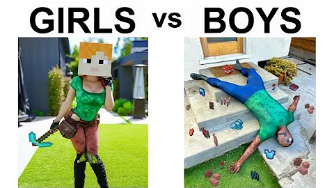BEST of BOYS VS GIRLS MEMES MINECRAFT