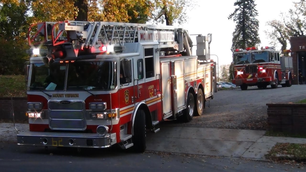 Mount Vernon Fire Department Engine 206 (spare) and ladder 62 (spare) responding YouTube