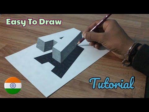 how to draw 3d floating letter A | 3d letter A drawing | #illusion #3d #drawing