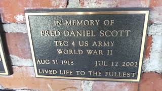Actor Fred Daniel Scott Grave Columbarium LA National Cemetery Los Angeles California April 28, 2026