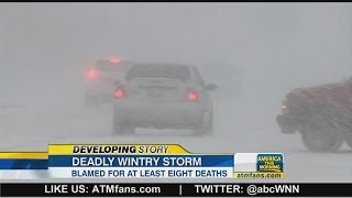 Powerful Storm Dumps Snow, Blamed for 8 Traffic-Related Deaths