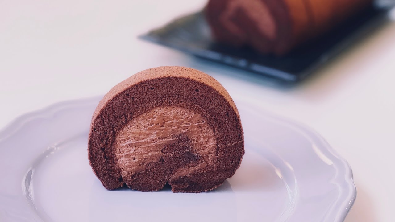 Double 巧克力蛋糕捲｜72%巧克力甘納許鮮奶油香濃不甜膩｜Double Chocolate Cake Roll｜ダブルチョコロールケーキ