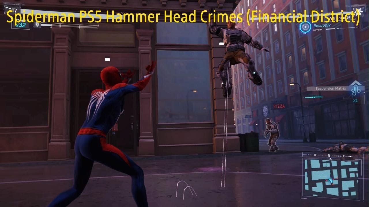Marvel's Spider-Man PS5 Hammer Head Crimes Silver Lining DLC (Financial District)