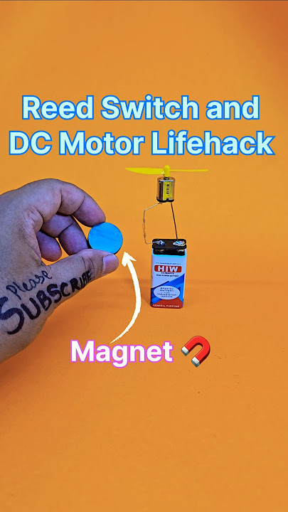 Reed Switch and DC Motor Lifehack 😱 Simple Project With Reed Switch #dcmotor #shorts #ytshorts
