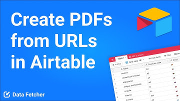 How to Create PDFs from URLs in Airtable
