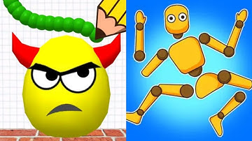 Draw To Smash Logic Puzzle VS Ragdoll Break Satisfying ASMR Gameplay (Android, ios) (New Update)