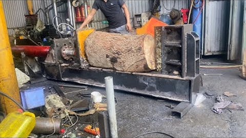 Tét máy bổ củi thuỷ lực,đang vui lại gặp sự cố bất ngờ @thuylucnhatbai Lh.0985324456