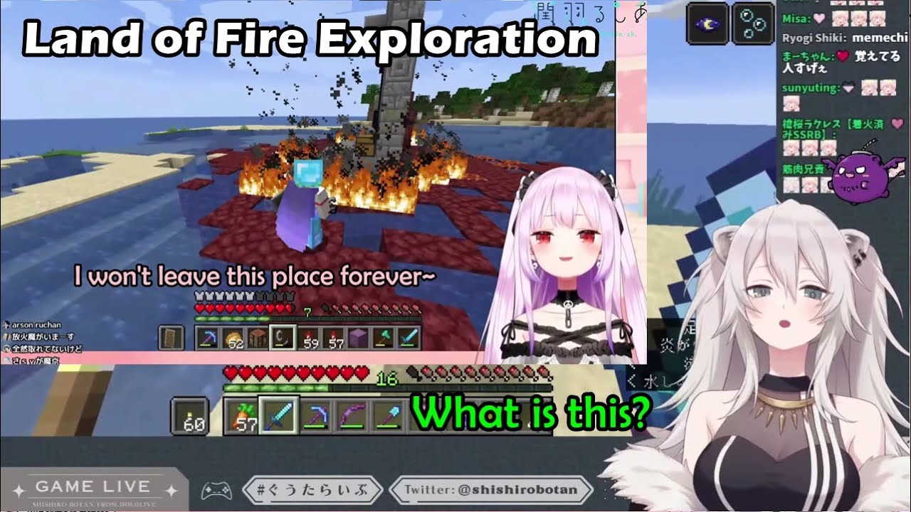 Botan Discovers An Island Which Is Set On Fire By Rushia【Hololive English Sub】