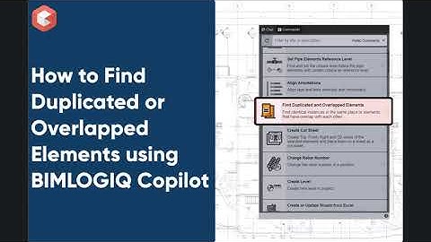 How to find duplicated and overlapping elements in Revit using BIMLOGIQ Copilot