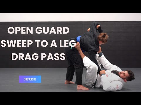 Open Guard Sweep To A Leg Drag Pass | Strategic Academy