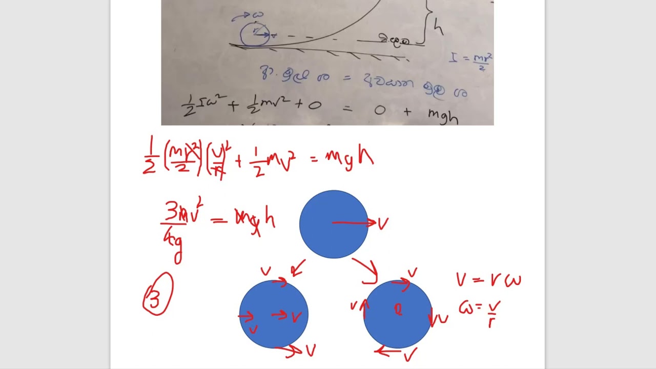 AL Physics in Sinhala | Rotational motion (භ්‍රම‍ණ චලිතය) Part 3 | යාන්ත්‍ර විද්‍යාව (Mechanics)