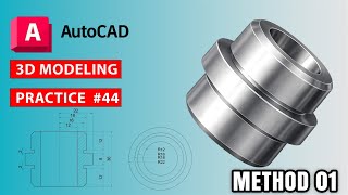 AUTOCAD 3D basic modeling for  mechanical practice work #44 #autocad #rkmahato  #rkmahato_07 