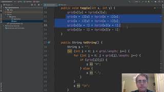 Lights Out Java - Part 2 : Random Setup, User Input, and Toggle