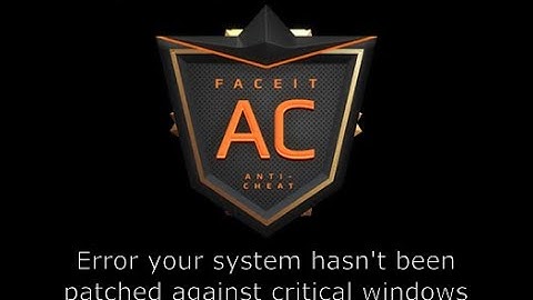 [Решено] Faceit AC: Error your system hasn