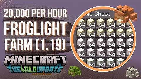 FAST Froglight Farm (20k / hr) for 1.19 - 1.21 Minecraft (Java)