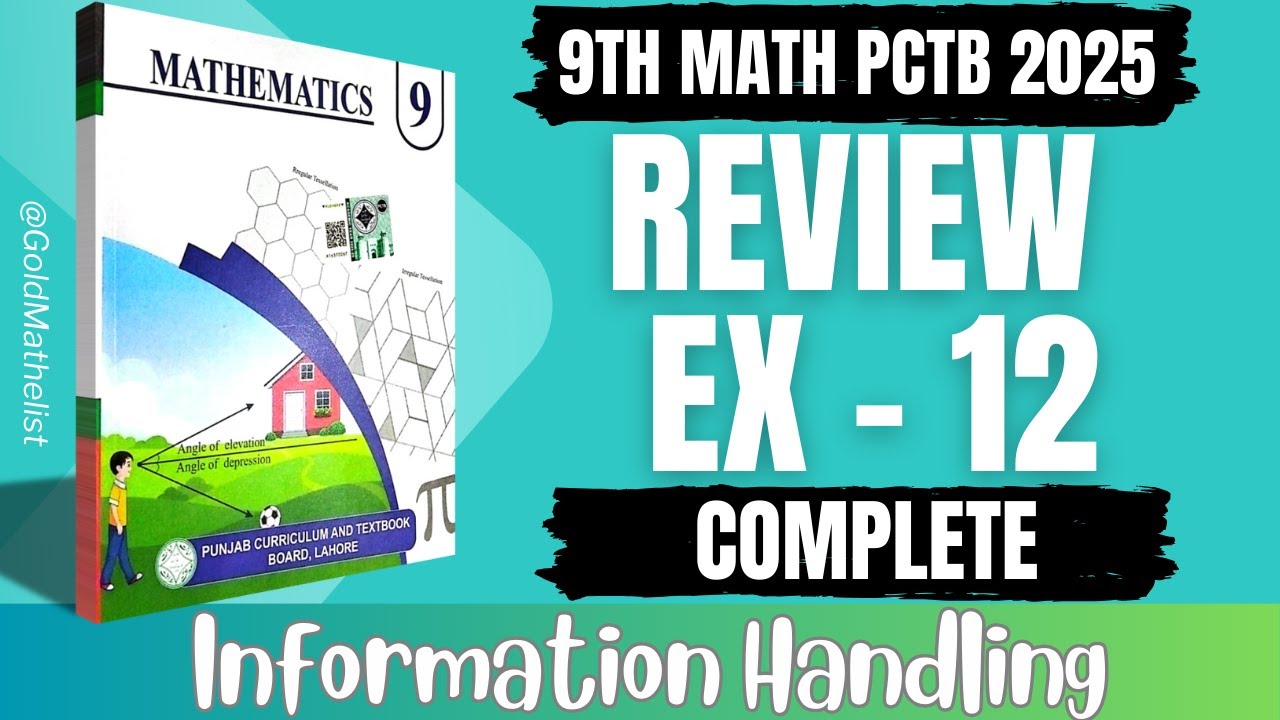 Class 9 maths review exercise 12 New book || 9th Maths chapter 12 ...