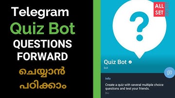 Telegram Quiz Bot adding Polls without Typing | Malayalam | All Set by Arun
