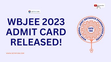 WBJEE Admit Card 2023 Released! | How To Download WBJEE Admit Card? | GetMyUni #wbjeeadmitcard2023