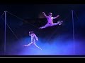 Circus. Rope-walkers blindfolded. Цирк. Канатоходцы с завязанными глазами.