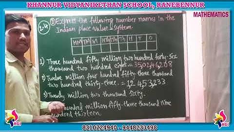 Grade V - Mathematics - Lesson 2 - Large Numbers - Exercise 2.4 - Part 2 - 11-08-2020