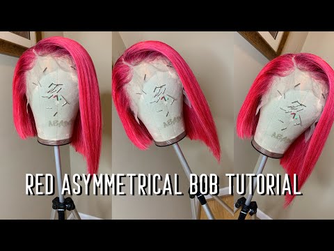 red-asymmetrical-bob-|-water-dye-method|-lit🔥