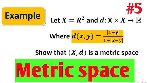 Metric space example ||lec #5||Maths by Zahfran