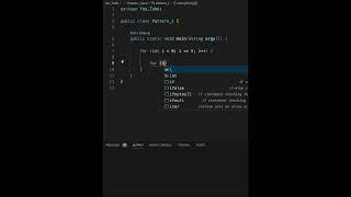 Java nested loop pattern.