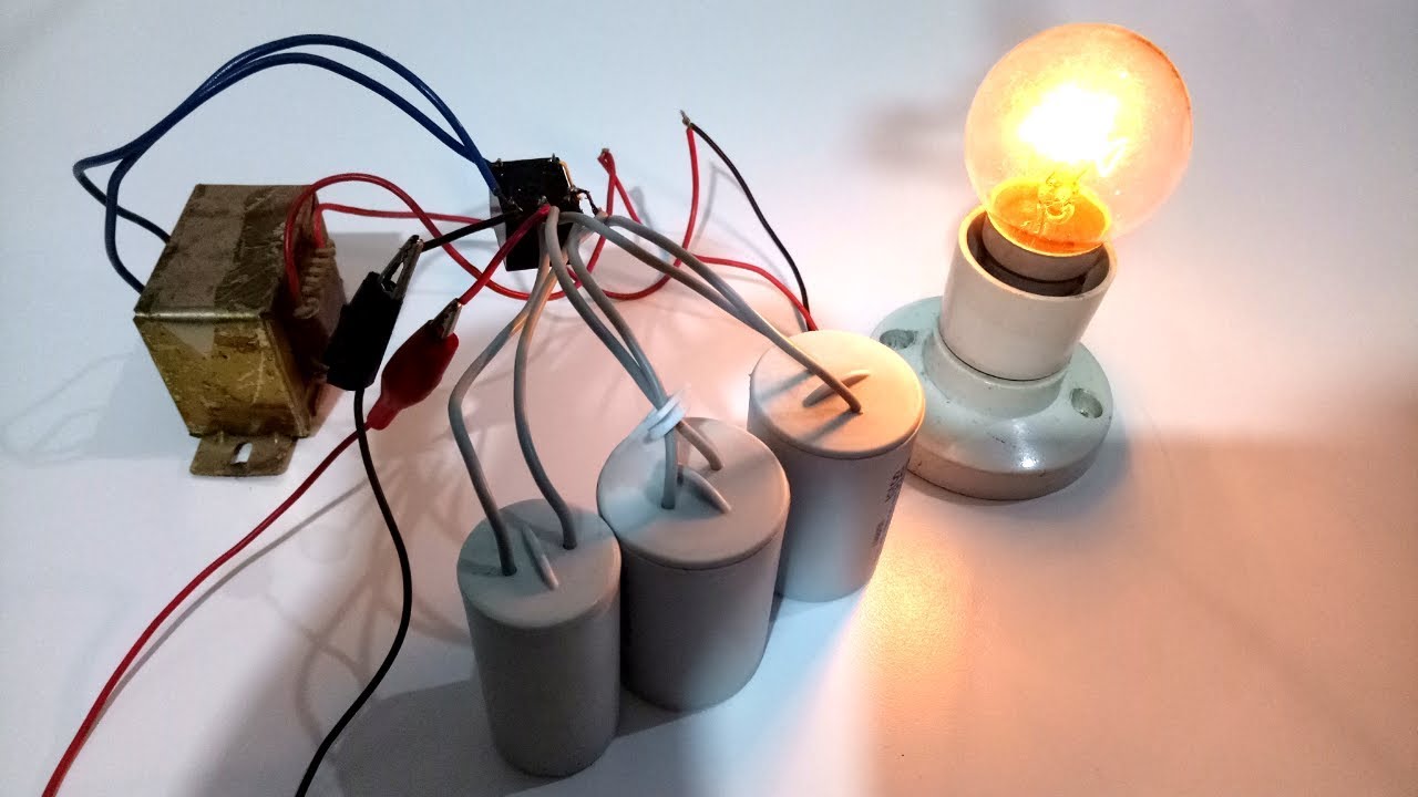 How to Make Inverter at Home Using Fan Capacitor - Easy Life Hacks ...