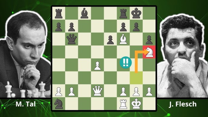 Mikhail Tal's Most Spectacular Queen Sacrifice - Birbrager vs. Tal, 1953 