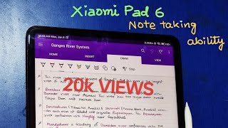 Notes📒 making 📝 in my New "Xiaomi Pad 6" 🔥... #xiaomipad6 #tablet #technology #notes #youtube #love.