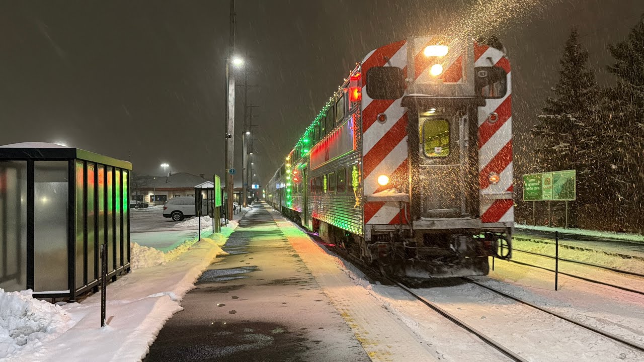 The Complete Metra Evening Rush Hour In A Blizzard At Lake Cook Road On December 1, 2025