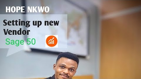 How to set up a new Vendor In Sage 50 