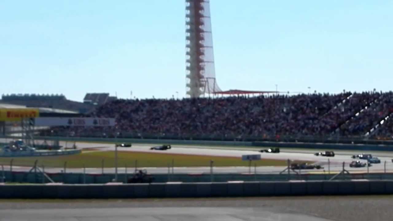 F1 2012 United States Grand Prix - COTA Turn 12 - Lap 1