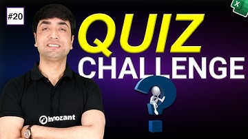 QUIZ SUNDAY #20 | Live Interactive Excel Questions with Answers Quiz | MIS Interview Questions