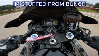 Cracker barrel run = STUFFED - Moto Vlog - 9 :)