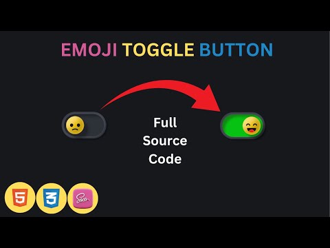 Toggle Button with Emoji Animation | HTML, CSS, SCSS | Code Showcase
