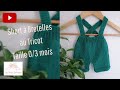 Short  bretelles bb 03 mois au tricot