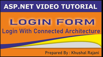 Login Form With Connected Architecture in ASP NET