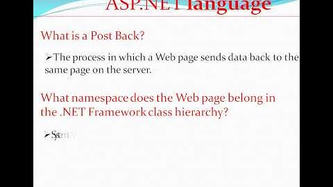 ASP.NET INTERVIEW QUESTIONS AND ANSWERS | WHAT IS A POSTBACK