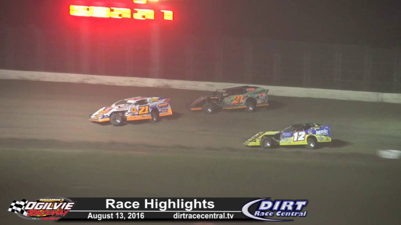 Ogilvie Raceway 8/13/16 USMTS Mod Highlights YouTube