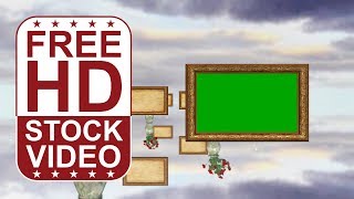 Free Stock Videos – animated photo frames with old painting frames and roses and particles f screenshot 4